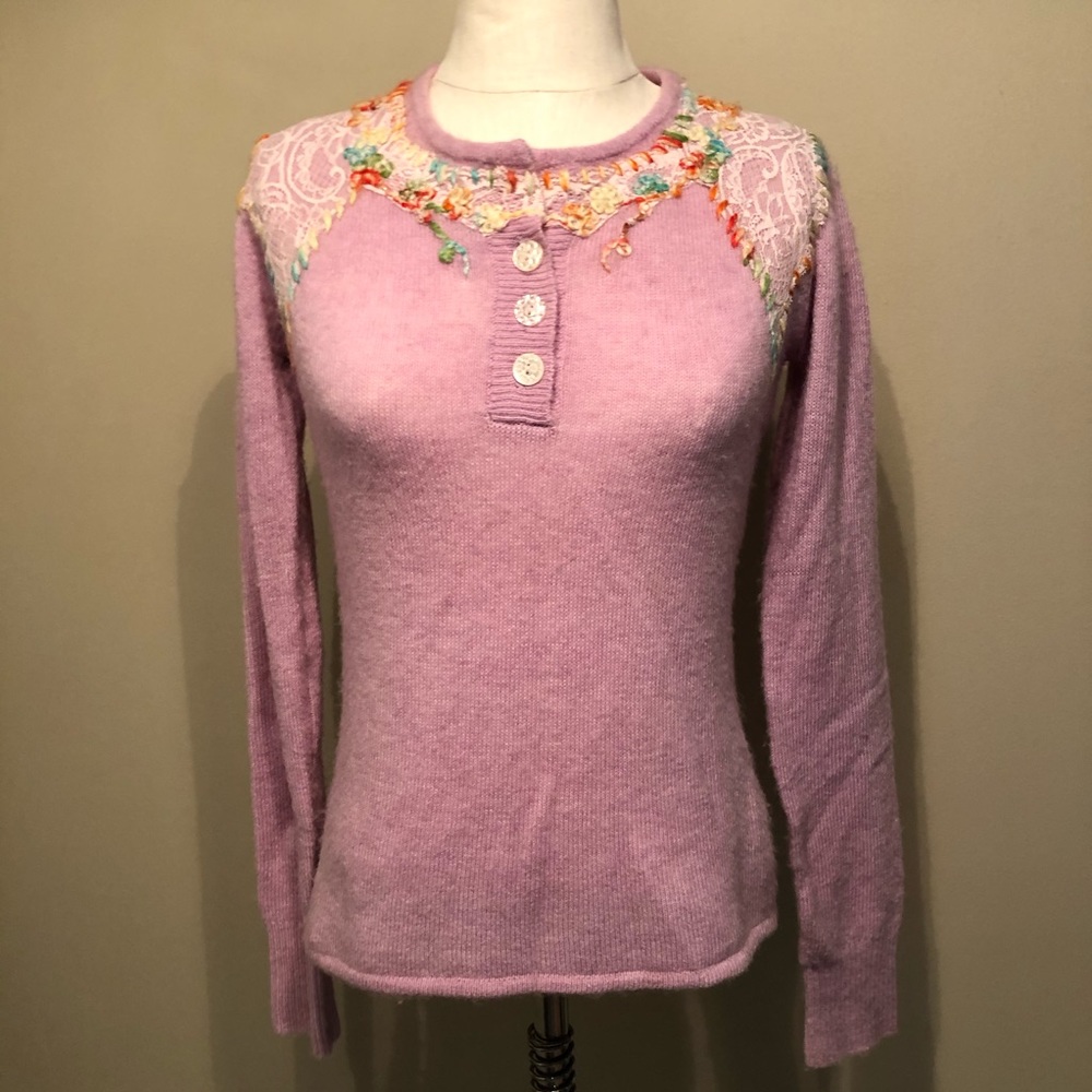 Free People Floral Sweater Size M